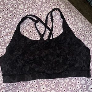 Lululemon Energy Bra Camo Deep Coal Multi